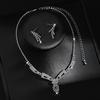 Ladies' Temperament Luxury Rhinestone Necklace Earrings Two-piece Set High-end Bridal Jewelry Set Necklace 2026