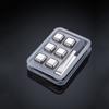 4/6/8 Piece Whiskey Ice Cubes Set with Silicone Head Tongs and Ice Cube Trays Stainless Steel Ice Cubes Reusable