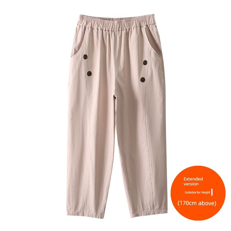 

Корейский стиль Ранняя осень Большой размер Большой размер Женские Стройнящие Брюки с высокой талией Повседневные Pink (above 170cm) 5XL