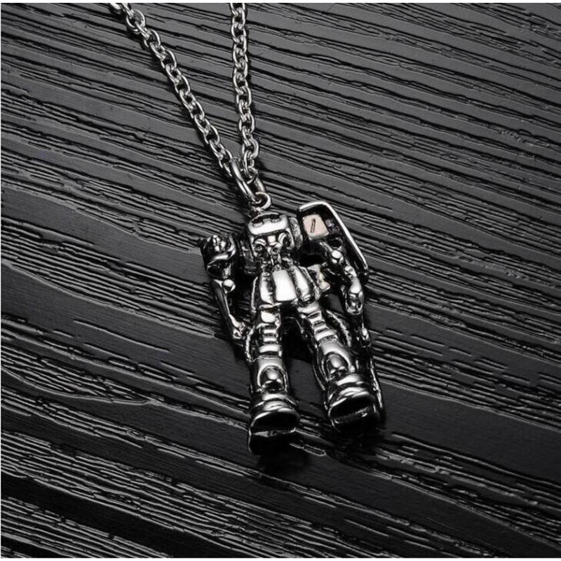 Robot Necklace Men's Steel Jewelry Trendy Accessories