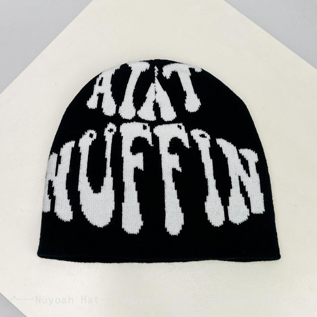 Knitted Letterings Alphabet Big Jacquard Personal Women Men Her Him For Fresh Hats Warm Casual Fashion Simple Beanies Rap Versatile Hip-Hop Street