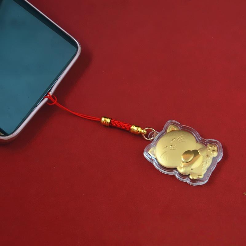 1 Pc Acrylic Lucky Cat Horse Phone Chain Pony Key Chains Camera Key Rope Chain Car Home Decoration Gift New Year Gift
