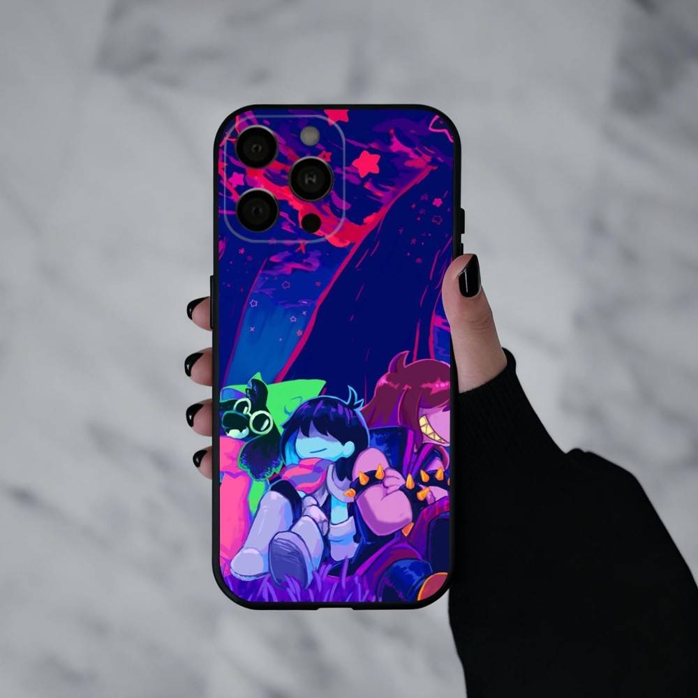 Game D-Deltarune-E  Phone Case For iPhone 17pro,16,15,14,13,12,11 Plus,Pro Max,XS,Soft Silicone Black Cover