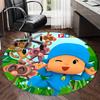 Pocoyo Bedruckter Runder Teppich Teppich Stuhlteppich Bereichsteppich Eingang Fußmatten, für Bürostuhl Wohnzimmer Schlafzimmer Küchenraum.