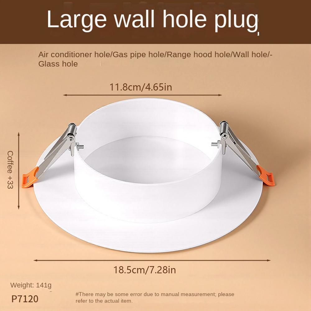 Ceiling Hole Cover Plate, Decorative Hole Panel with Buckle, Round Cover Plate for Home Garage Basement Apartment Workplace