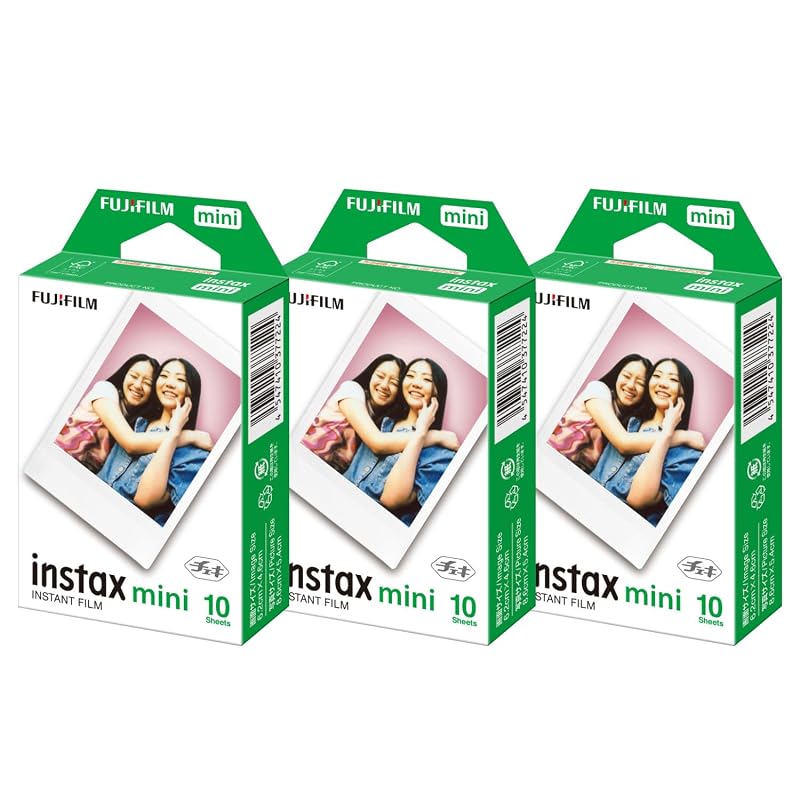Fujifilm Instax Mini instant camera film, 1 pack (10 sheets), JP1 x 3 sets