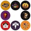 500pcs/roll Happy Halloween Stickers Labels 8 Designs Pumpkin Ghost Decorative