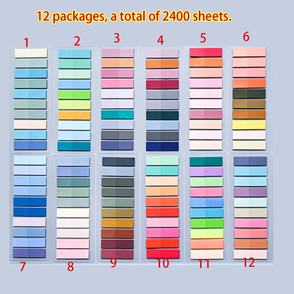 200-4200Pcs Transparent Colorful Index Creative Memo Pads Office School Stationery Self-Adhesive Stickers Sticky Note Pads