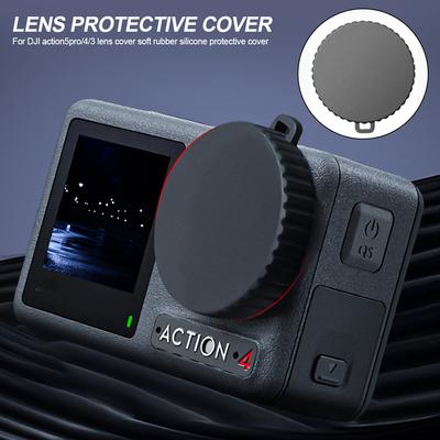 Dust-proof Lens Protective Case Cap Non Slip Lens Protective Cover Silicone for DJI Osmo Action5pro/4/3 Camera Accessories