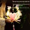 Mid-Autumn Hanfu Style Children's Luminous Lantern - Lotus & Jade Rabbit Design