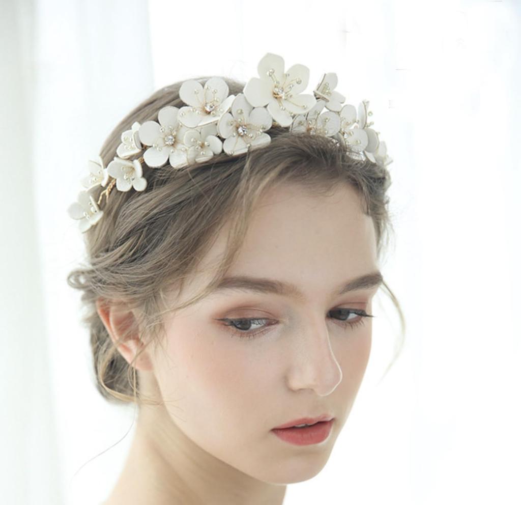 Flower Hair Hair Ornament for and Weddings Accessory, Headpiece, Headband, Parties, Bridal, [J's Select]