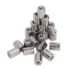 20Pcs Coupling Nut Round Rod Connector Female Thread 304 Stainless Steel M5x0.8 12 L16mm