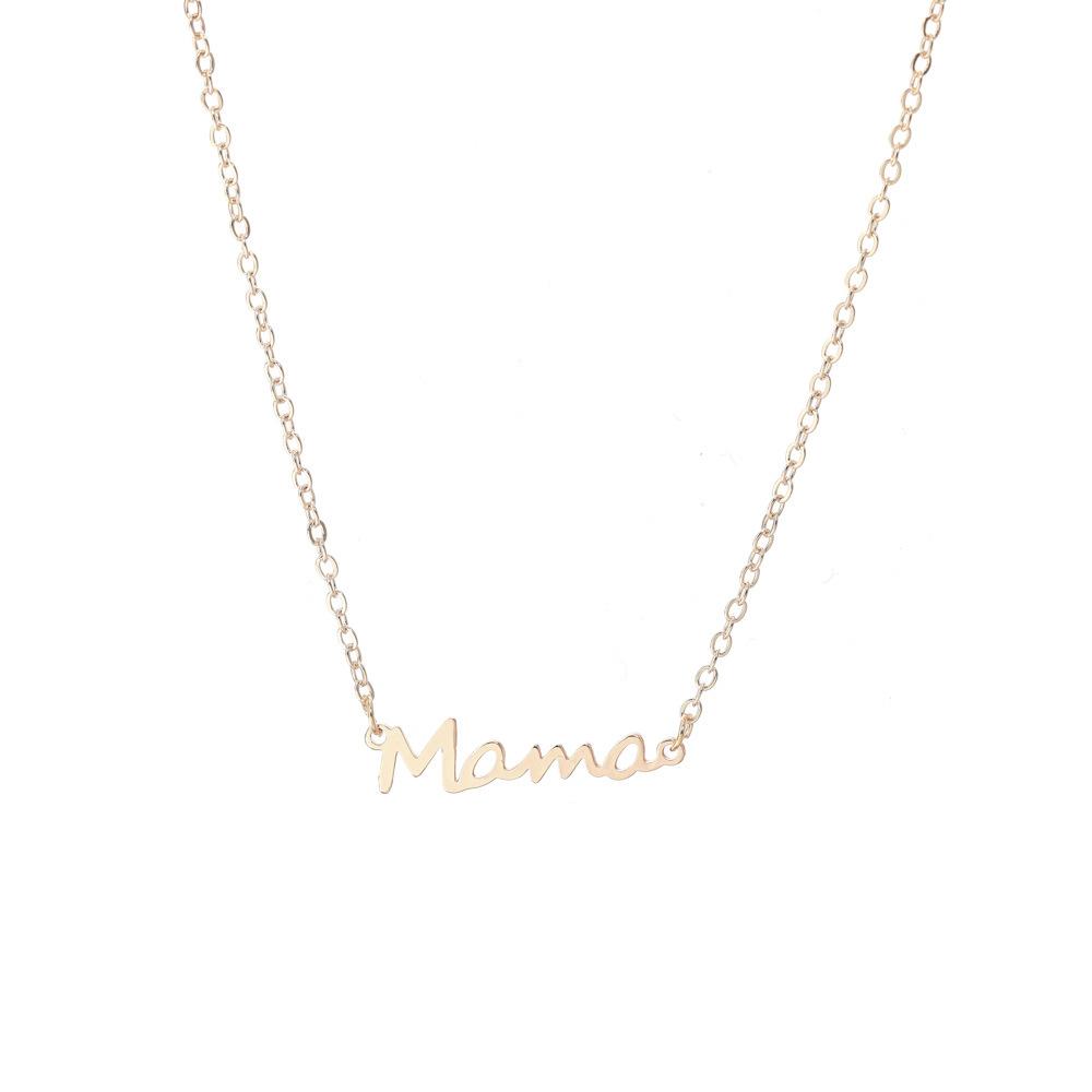 

Necklace Eyecatching Mama In Alluring Gold And Silver Crafted For Everyday Wear StyleC