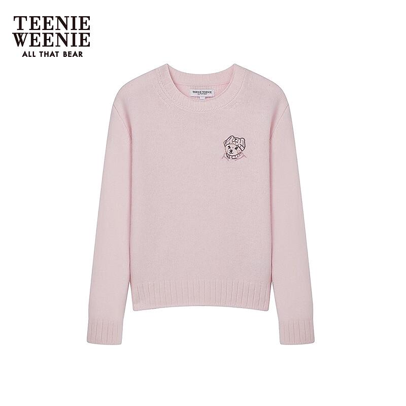 Teenie Weenie Women's Embroidered Round Neck Knit Sweater