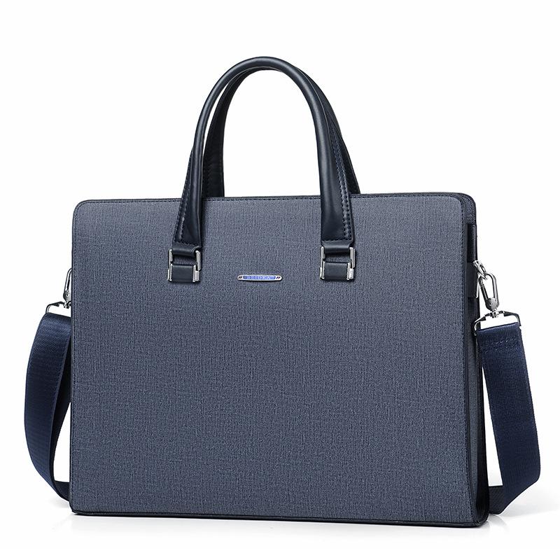 Men's Bag Carrying Business Briefcase Fashion Men's Horizontal One-shoulder Diagonal Leisure Computer Bag Horizontal Backpack