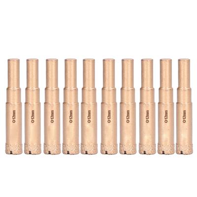 10Pcs Diamond Hole Saw High Torsion Drill Bits Set for Glass Ceramic Tiles Marble 12mm