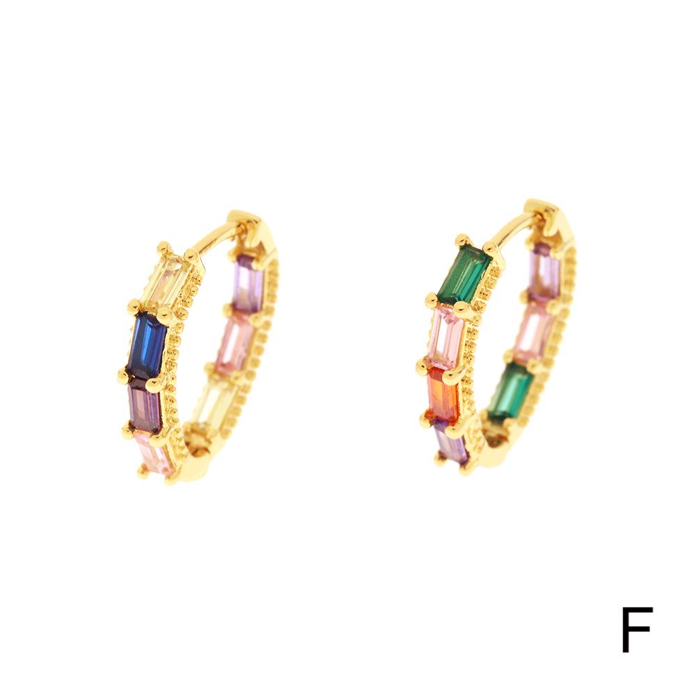 Eleganckie kolczyki koła z cyrkoniami: Pozłacany 18-karatowym złotem do noszenia na co dzień