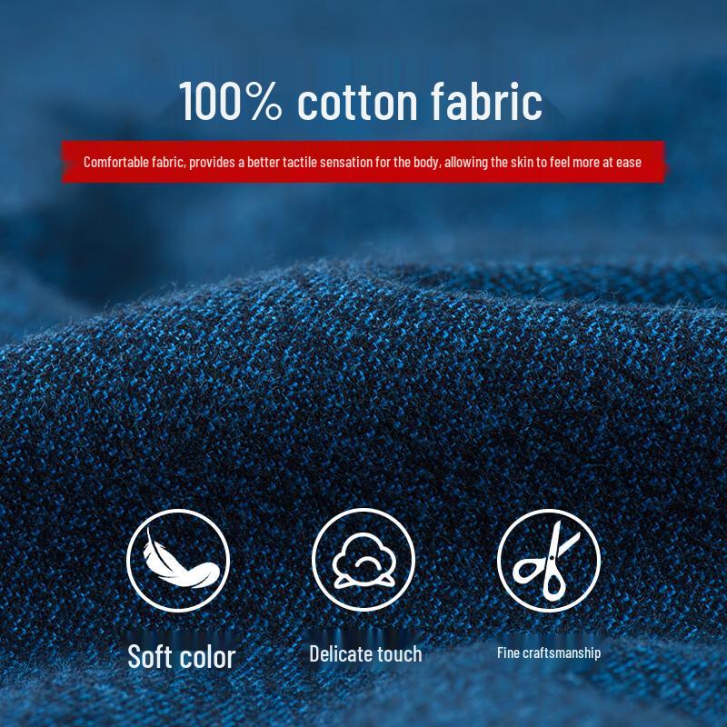 FIRS Men's Pure Cotton Fleece Lined Warm Shirt