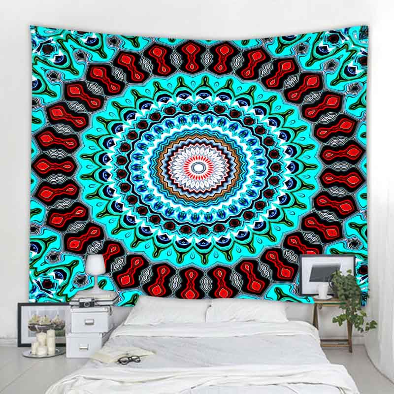 Indian mandala tapestry elephant wall hanging bohemian style decorative wall covering yoga mat aesthetics room decoration