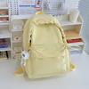 Simple Color Solid Lace Bow Design Student Backpack For School And Use Daily