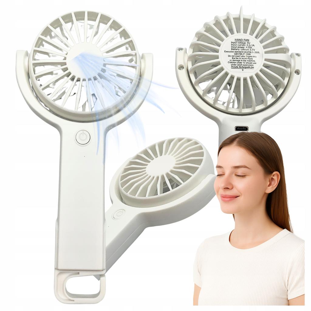 Mini Handheld Desk Fan Quiet Travel Fan Usb-C
