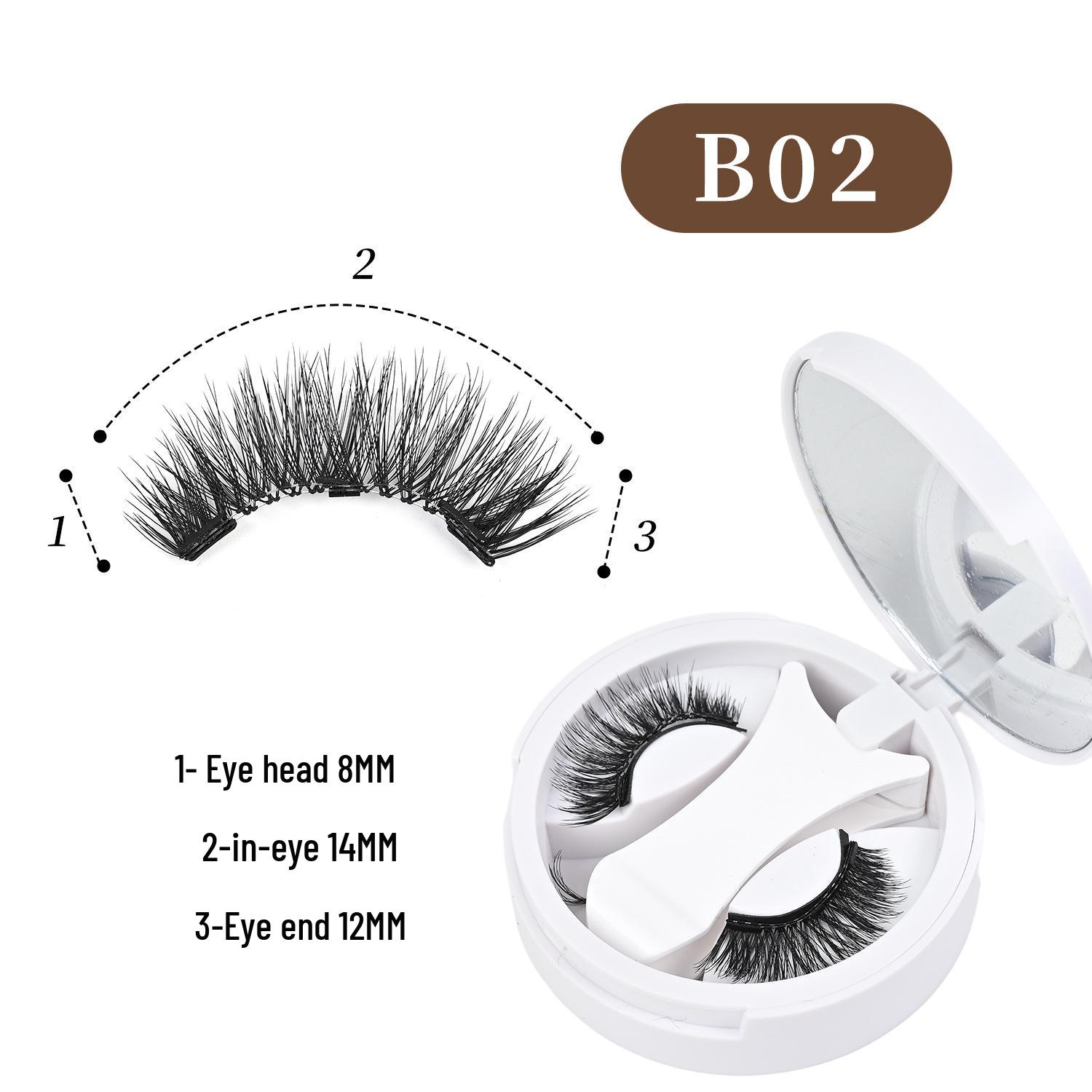 

Многоразовые магнитные накладные ресницы без клея, в комплект входит встроенный бокс для снятия B02+Integrated Box+Clips