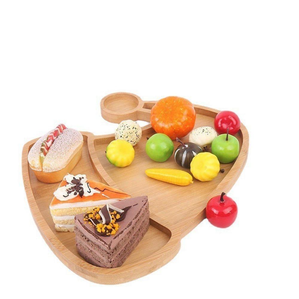Wooden Elk Snacks Plate Cartoon Pattern Appetizer Tray Christmas Tree Serving Tray  Living Room