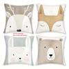 1/4pcs Cute Animal-Patterned Pillowcases with 2d Flat Printing Sofa cushion cover home bedroom room decoration