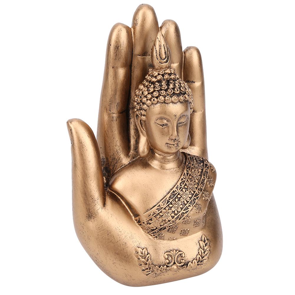 Hushåll Antik Harts Buddha Staty Ornament Konst Hantverk Kontor Skrivbord Dekoration Tillbehör