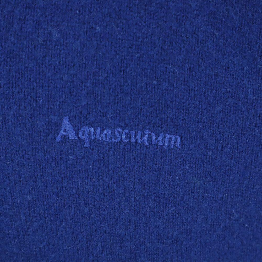 Aquascutum 70s 80s 100% Cashmere Vintage Long Sleeve V Neck Sweater Knit Women Used