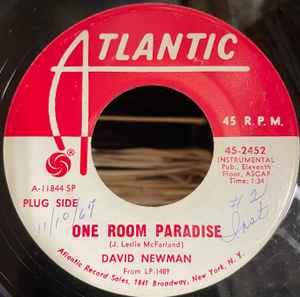 

7inch Record DAVID NEWMAN - One Room Paradise / Miss MInnie 452452PROMO Atlantic US Jazz Used