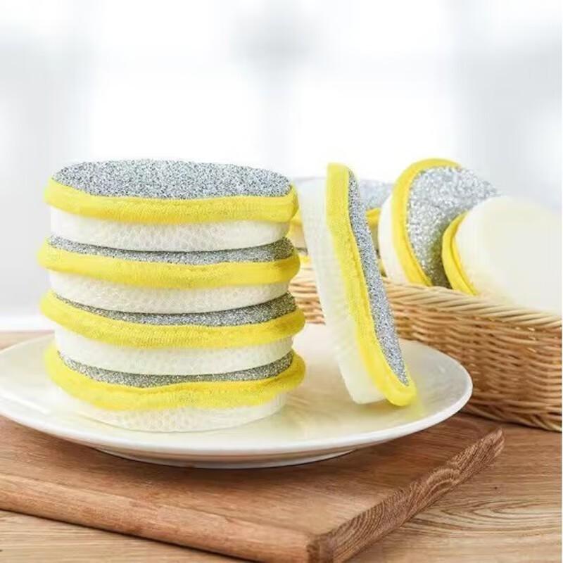 Double-Sided Kitchen Sponge & Scouring Pad for Non-Stick Dishes