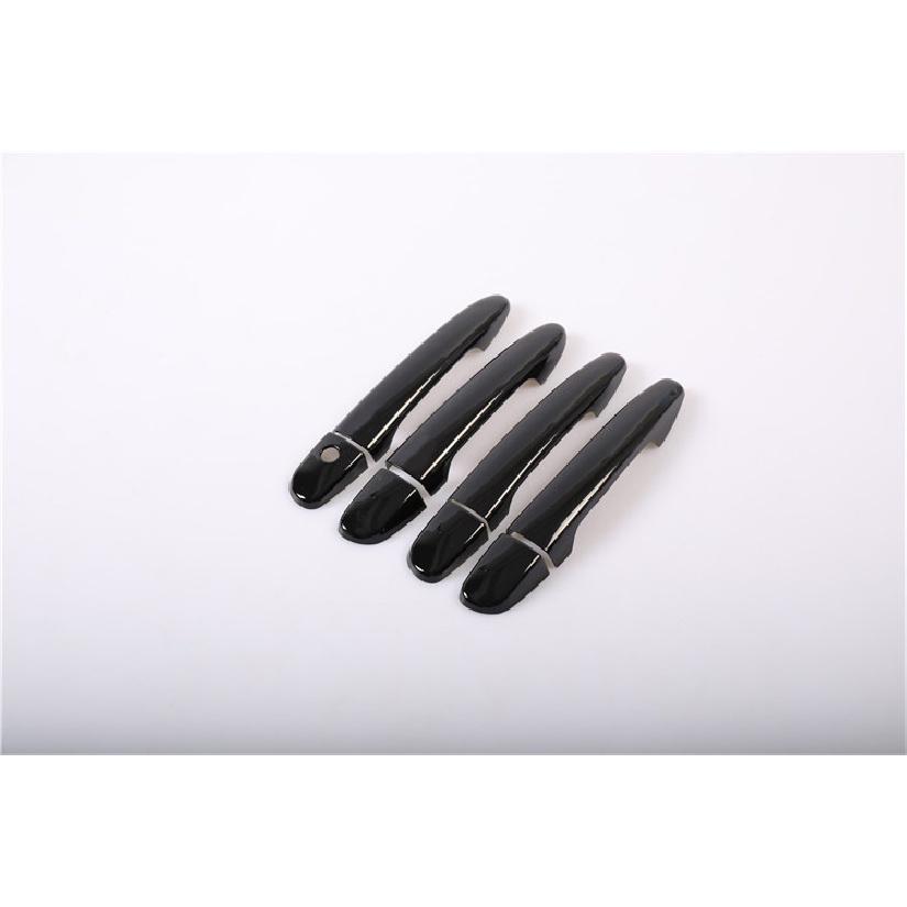 Applicable15-22MazdaCX9 CX-9Handle Door Outer Handle Stickers Carbon Fiber Pattern Bright Black Shell