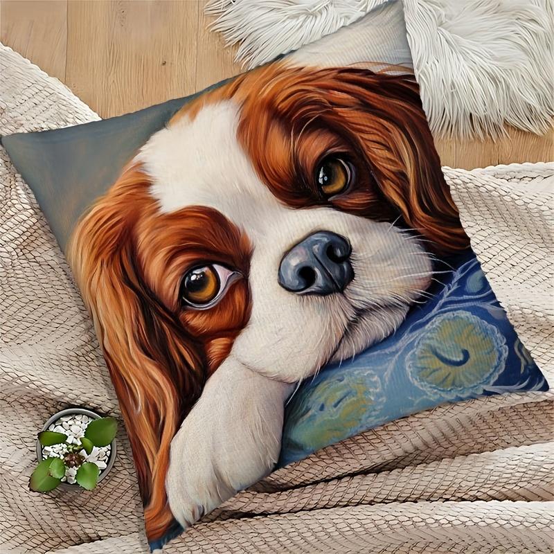 Cavalier King Spaniel Cushion Covers Chair Living Room Pillowcase Cozy Zipper Sofa Pillow Covers Bedroom Indoor Home Decor