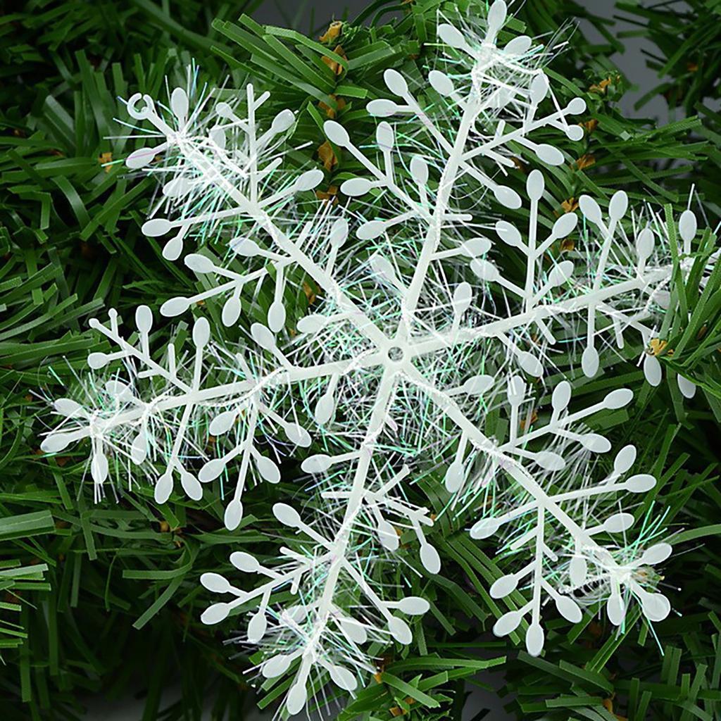 15 Pcs Christmas Hanging Snowflake Decorations Winter Glitter Snowflake Ornaments For Window Xmas Tree Ceiling