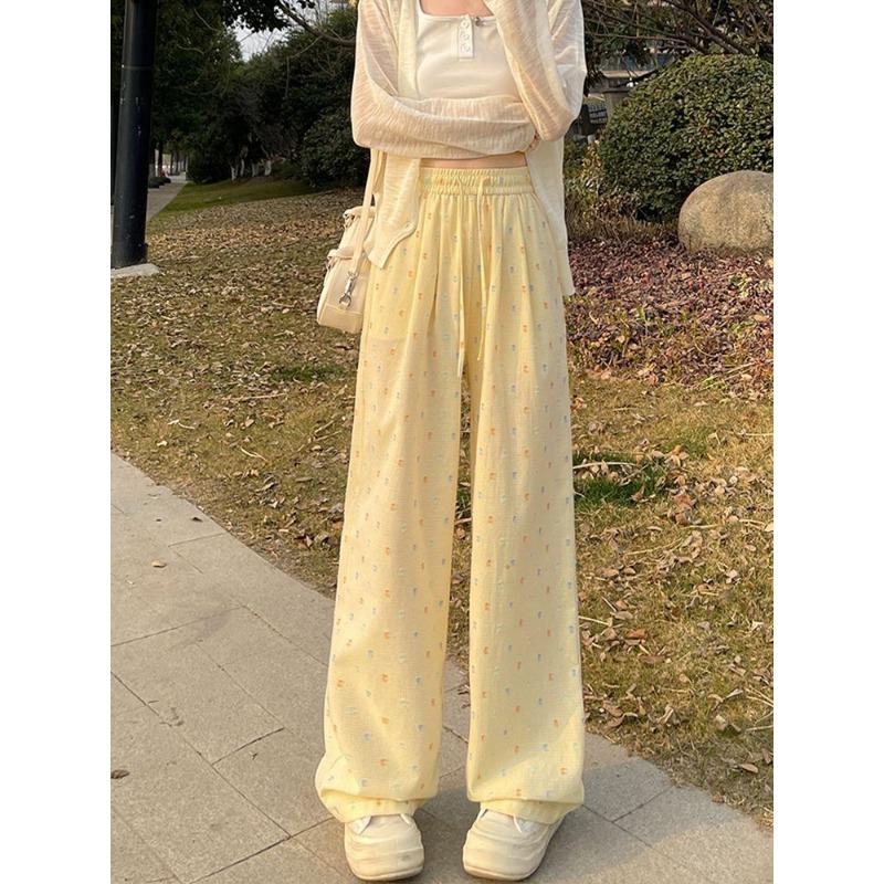 Polka Dot Wide-leg Pants for Women In Spring and Summer New Dopamine Summer Straight Loose Casual Versatile Pants
