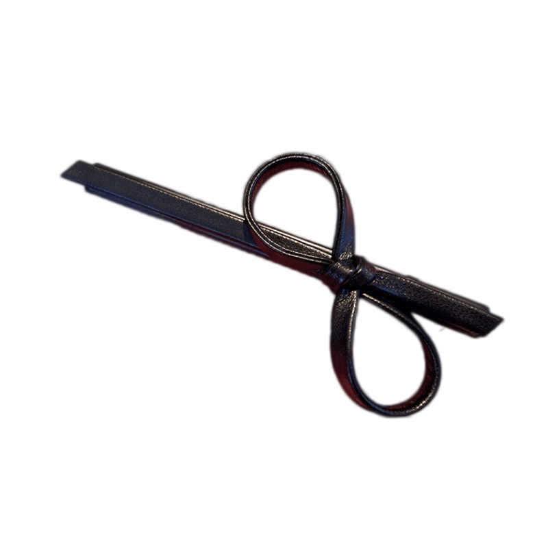 Korean Faux Leather Bow Hair Clip: Cute, Sweet Accessory for Women and Girls