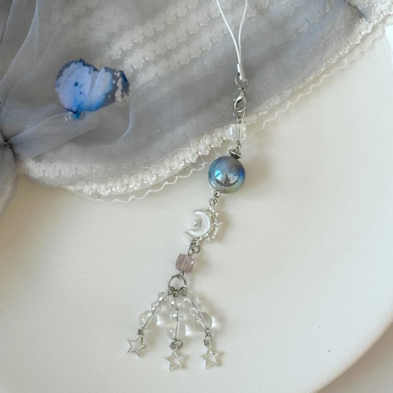 

Эстетика Y2K Луна Звезда Шнурок для телефона Милый Девичий Из бусин Цепочка для мобильного телефона Брелок Подвеска для сумки для женщин Девушка Подарки