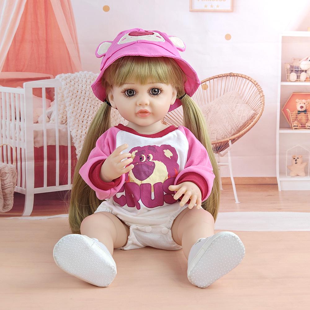 55cm Weiche Gummi-Babypuppe - Singt, Sitzt, Liegt - Perfektes Kindertagsgeschenk