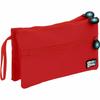 School Pencil Case - Grafoplas - 37545351 - Red - 21 X 12 Cm - Double Compartment