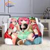 Comic The Quintessential Quintuplets Cashmere Blanket Sexy Anime Girl Flannel Blanke Portable Warm Camping  Soft skin