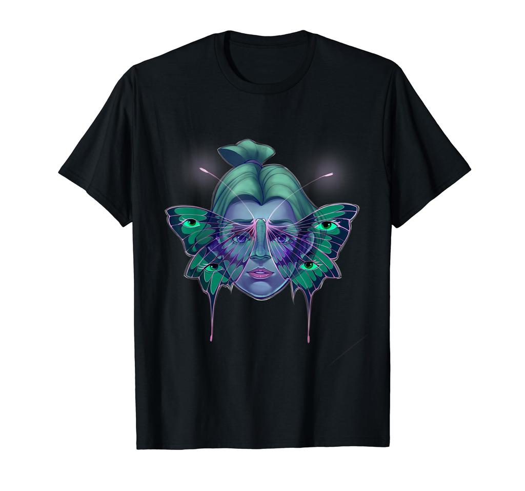 Dame Elfe Germanische Mythologie Folklore Schmetterling Motte Elfe T-Shirt