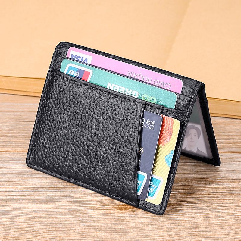 Men's Genuine Leather RFID-Blocking Slim Card Holder