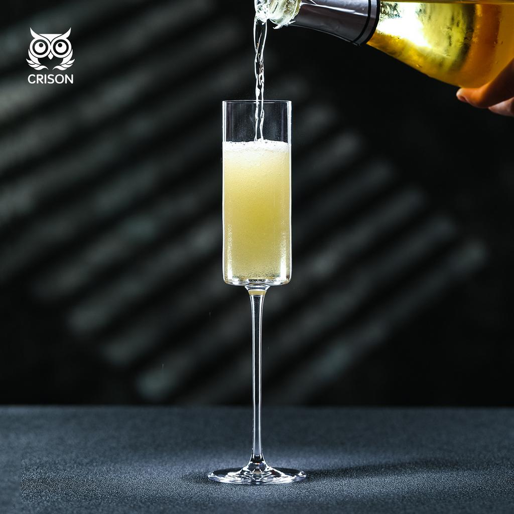 CP8202 CRISON Dünnes Champagnerglas im japanischen Stil/Kristall-Cocktailglas/Hochzeitsfeier-Glas 175ml