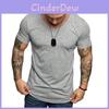 Fashion Men's Casual Fit Short Sleeve Slim Muscle Bodybuilding T-shirt Tee Tops For Ultimate Comfort