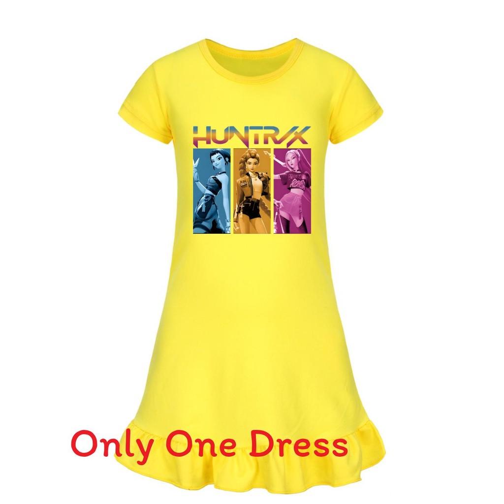 Hunters Demon Kpop Girl Sleep Dress With Ruffle Skirt For Kids Lounge Sleep And