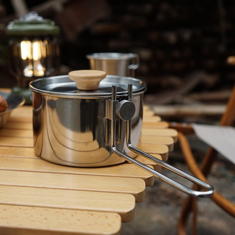 Outdoor 304 Stainless Steel Foldable Kettle & Coffee Pot