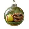 3D Animal Christmas Ball Decoration Dachshund/Tennis/Baseball/Golf Clear Plastic Xmas Ball Ornament for Winter Xmas