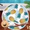 Tropical Fruit Pineapple Beach Towel Microfiber Floral Bath Shower Towels Round Beach Blanket Summer Swimming Shawl Yoga Mat