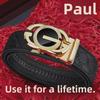 King Paul Men's High-End Genuine Leather Belt - Luxury Fashion Accessory for Young Men
